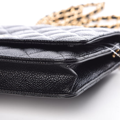 Chanel Caviar Quilted Wallet On Chain WOC Black 10 of 11