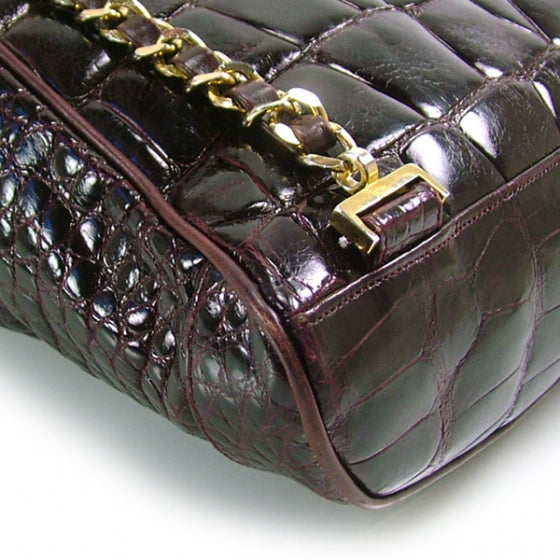 Vintage Crocodile Drawstring Backpack