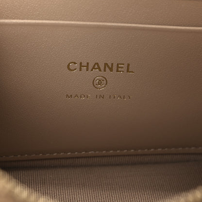 Chanel Caviar Quilted Top Handle Slim Vanity With Chain Dark Beige 6 of 11