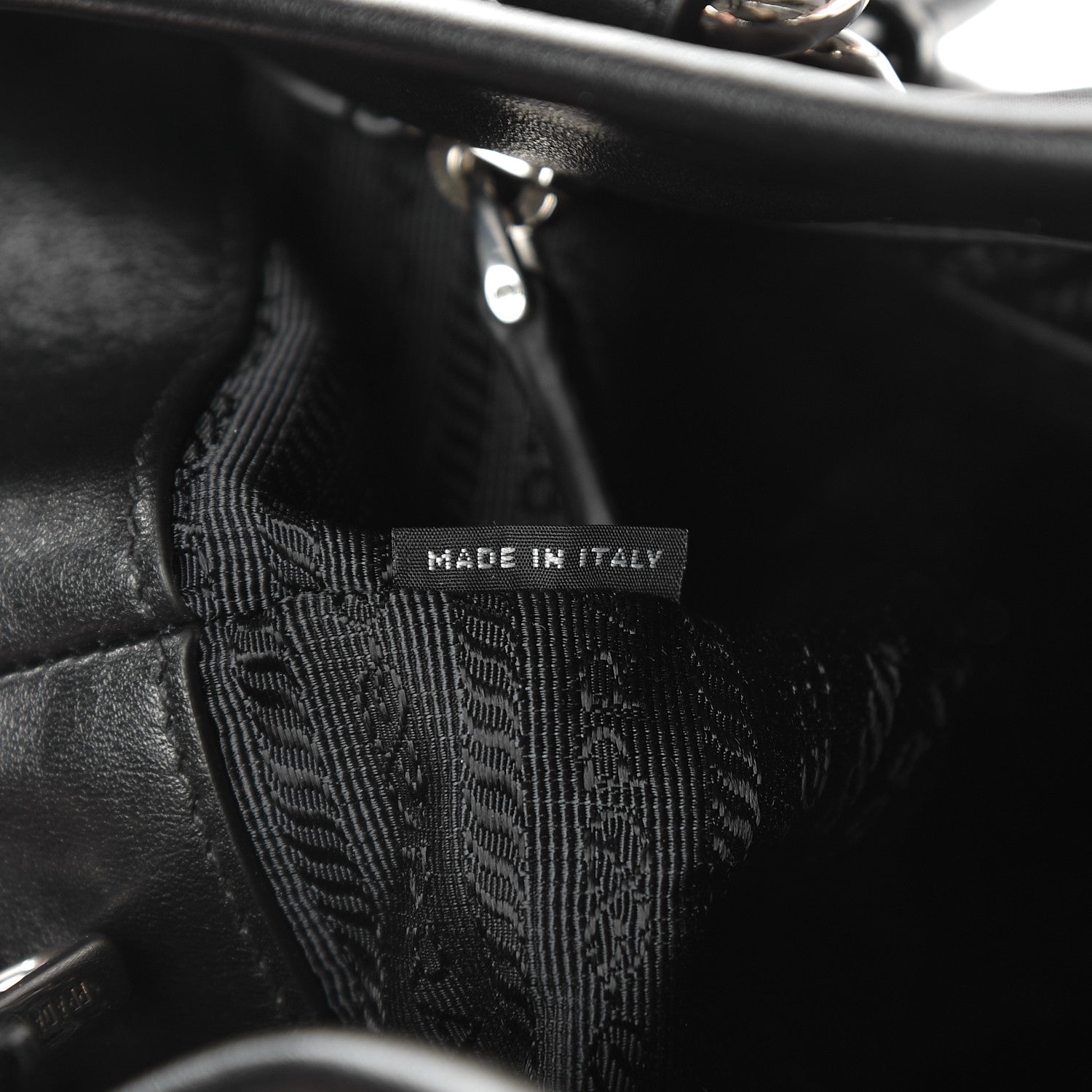Prada Tessuto Nylon Soft Calf Tote Nero Black 9 of 10