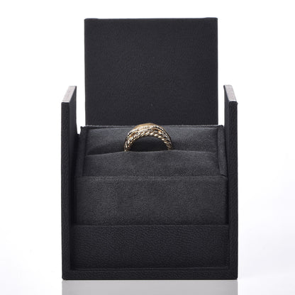 David Yurman 18K Yellow Gold Diamond 9.5mm Stax Three-Row Ring 49 5 7 of 7