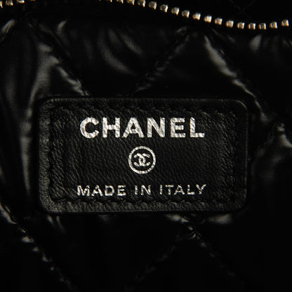 Chanel Patent Calfskin Quilted Beauty CC Clutch Black 5 of 7