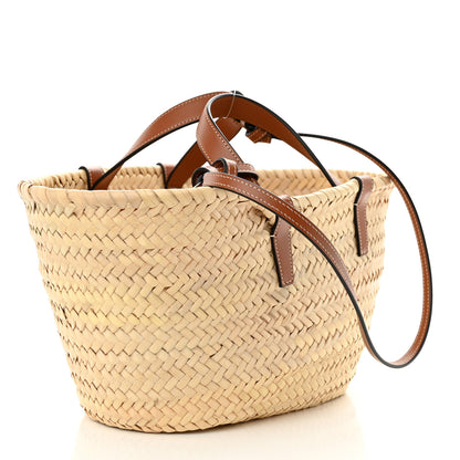 Celine Raffia Calfskin Heart Triomphe Teen Panier Tan 3 of 9