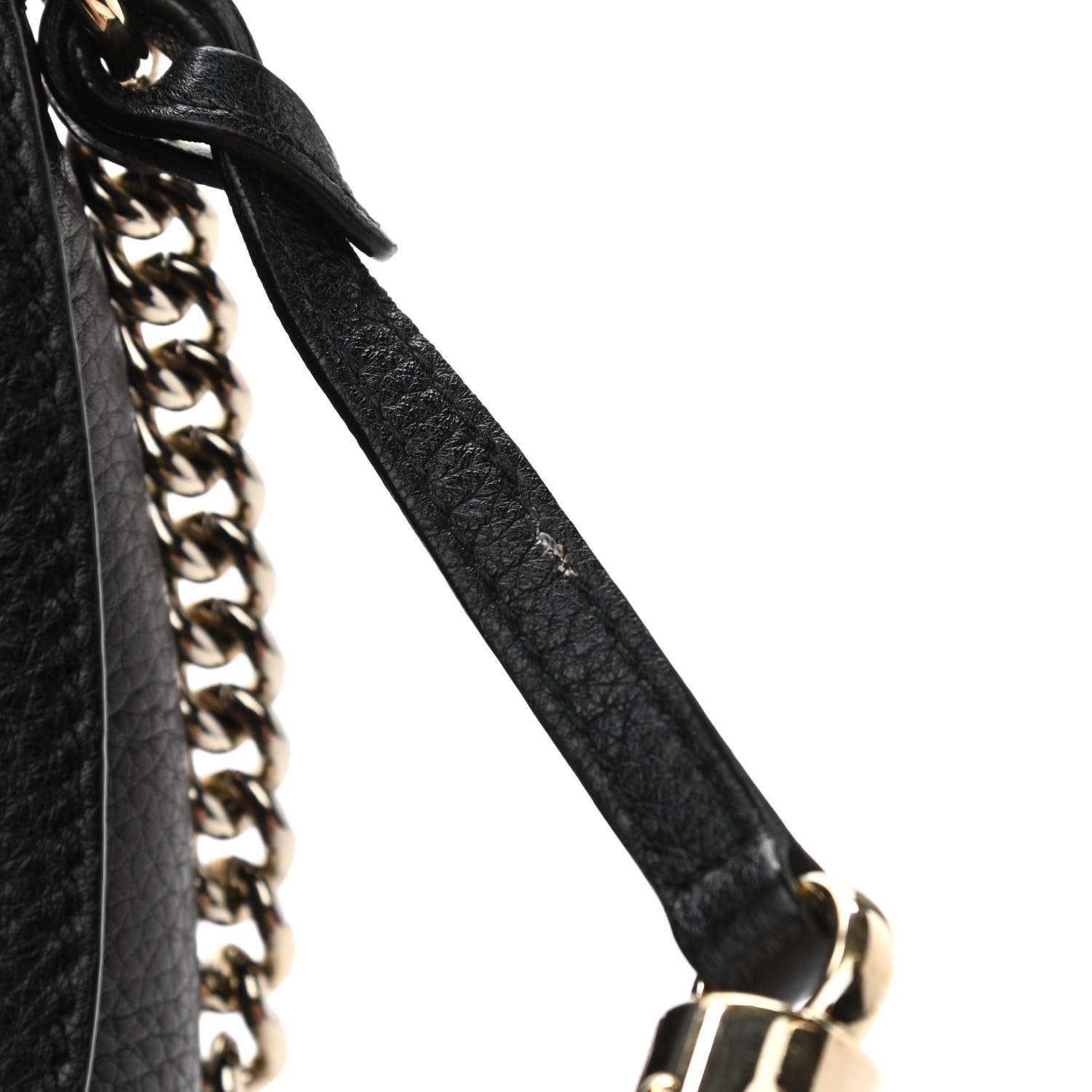 Gucci Pebbled Calfskin Medium Soho Flap Crossbody Black 11 of 13