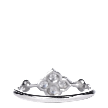Cartier 18K White Gold Diamond Hindu Floral Ring 46 3.75 4 of 6