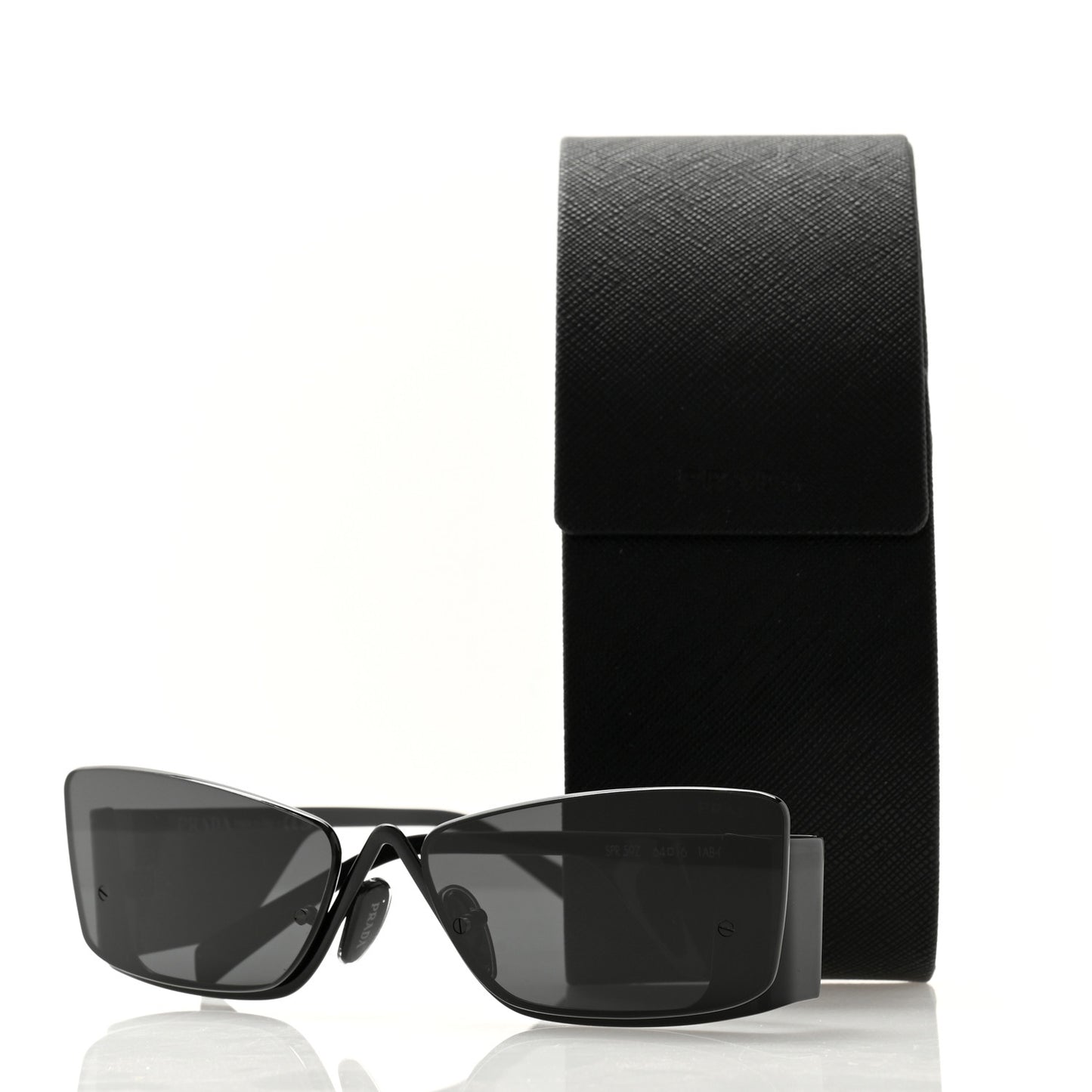 Metal Symbole Triangle Logo Sunglasses SPR 59Z Black Ardesia