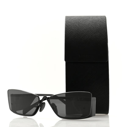 Prada Metal Symbole Triangle Logo Sunglasses SPR 59Z Black Ardesia 8 of 8