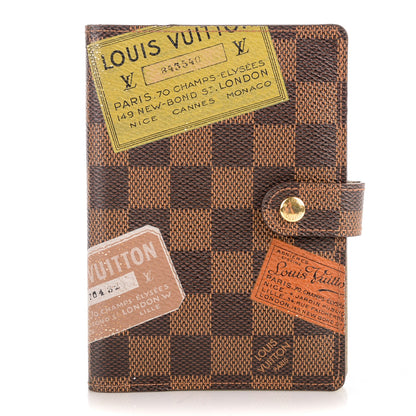Louis Vuitton Damier Ebene Labels Small Ring Agenda Cover 1 of 7