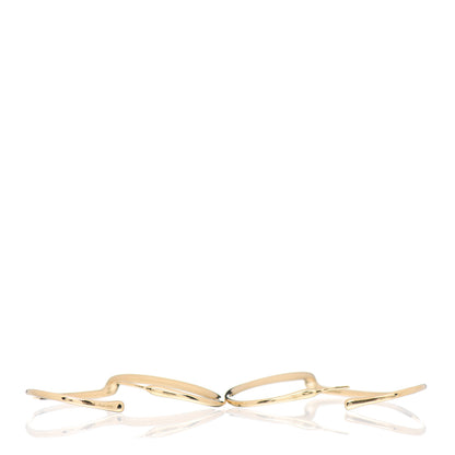 Tiffany 18K Yellow Gold Medium Elsa Peretti Open Heart Hoop Earrings 3 of 5