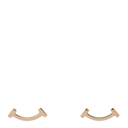 Tiffany 18K Yellow Gold T Smile Stud Earrings 1 of 5
