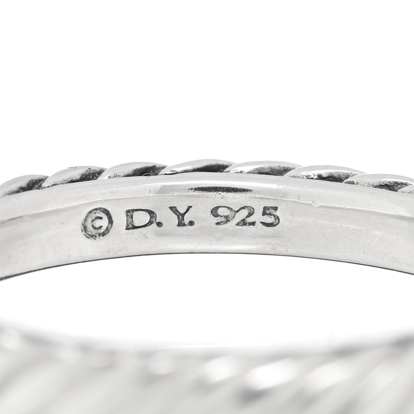 Sterling Silver Cable Classics Band Ring 49 5