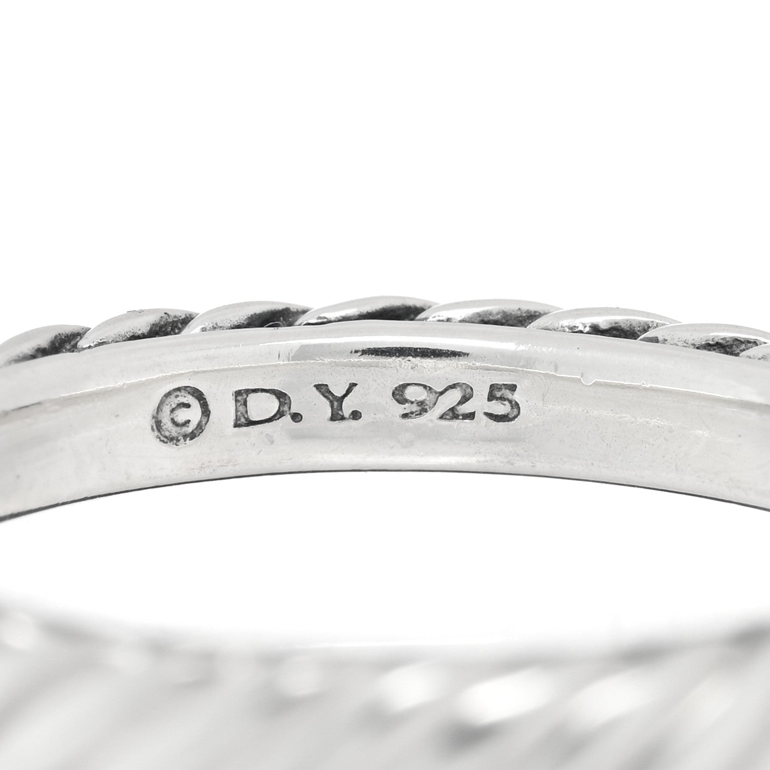 David Yurman Sterling Silver Cable Classics Band Ring 49 5 4 of 4