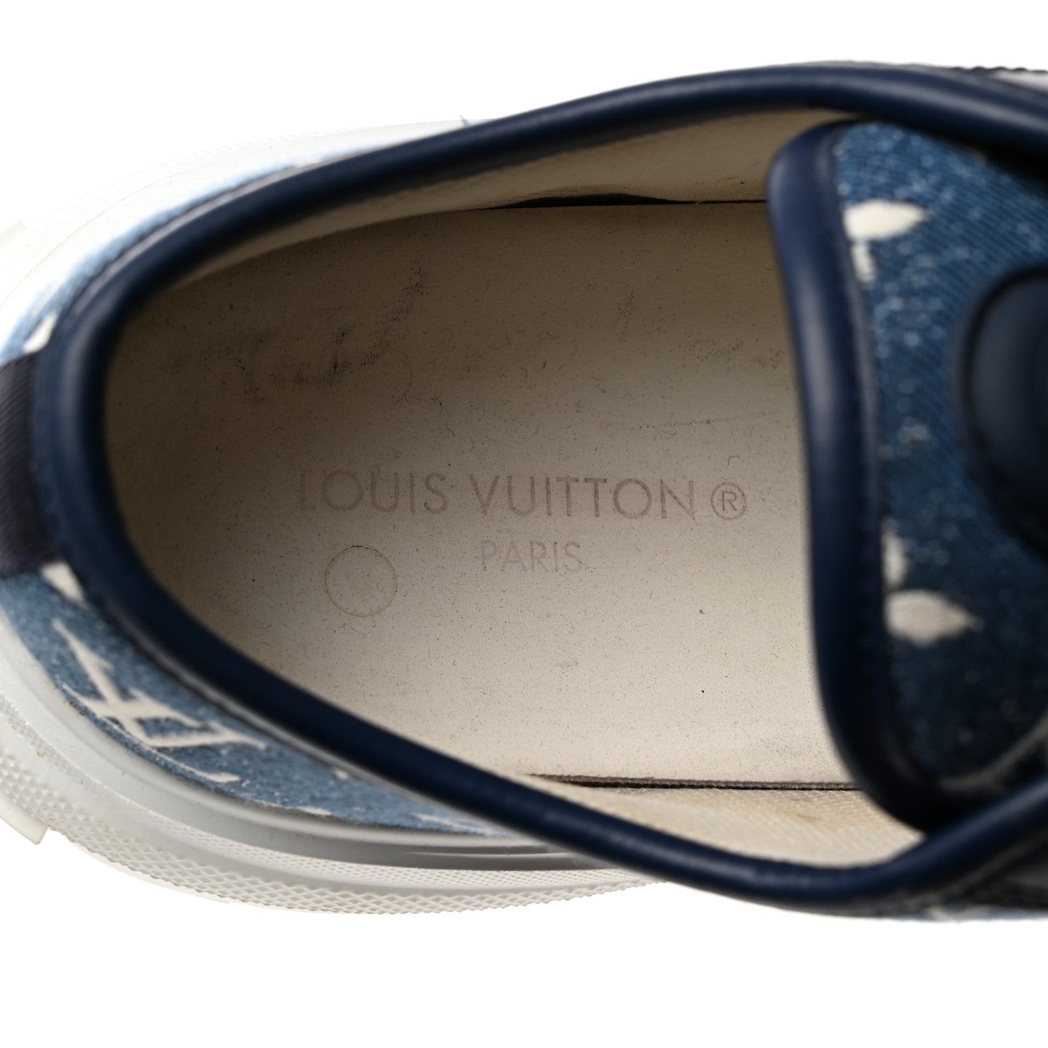 Louis Vuitton Denim Monogram Squad Sneakers 39 Marine 8 of 10