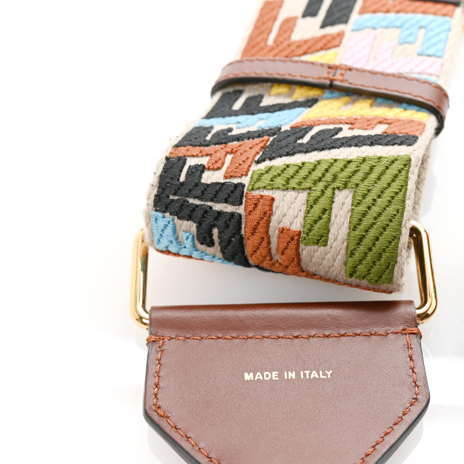 Fendi X SARA COLEMAN Canvas Vitello King FF Fish Eye Strap You Multicolor 6 of 6