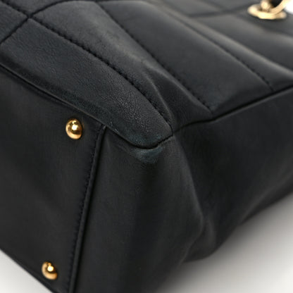 Chanel Calfskin Stitched Chocolate Bar Shopping Tote Black 11 of 12