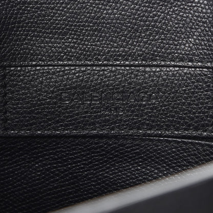 Balenciaga Grained Calfskin Plate Hardware Papier A6 Zip Around Tote Black 7 of 9
