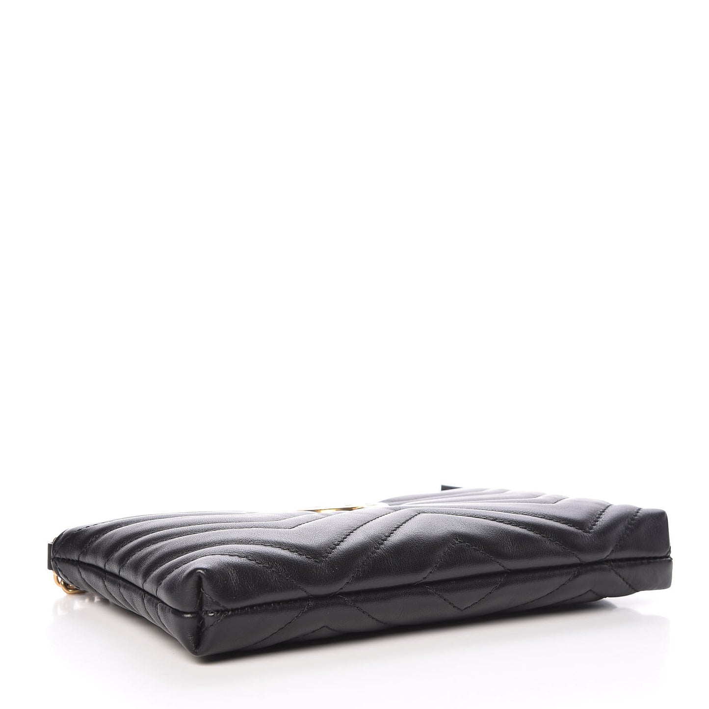 Calfskin Matelasse Mini GG Marmont Chain Bag Black