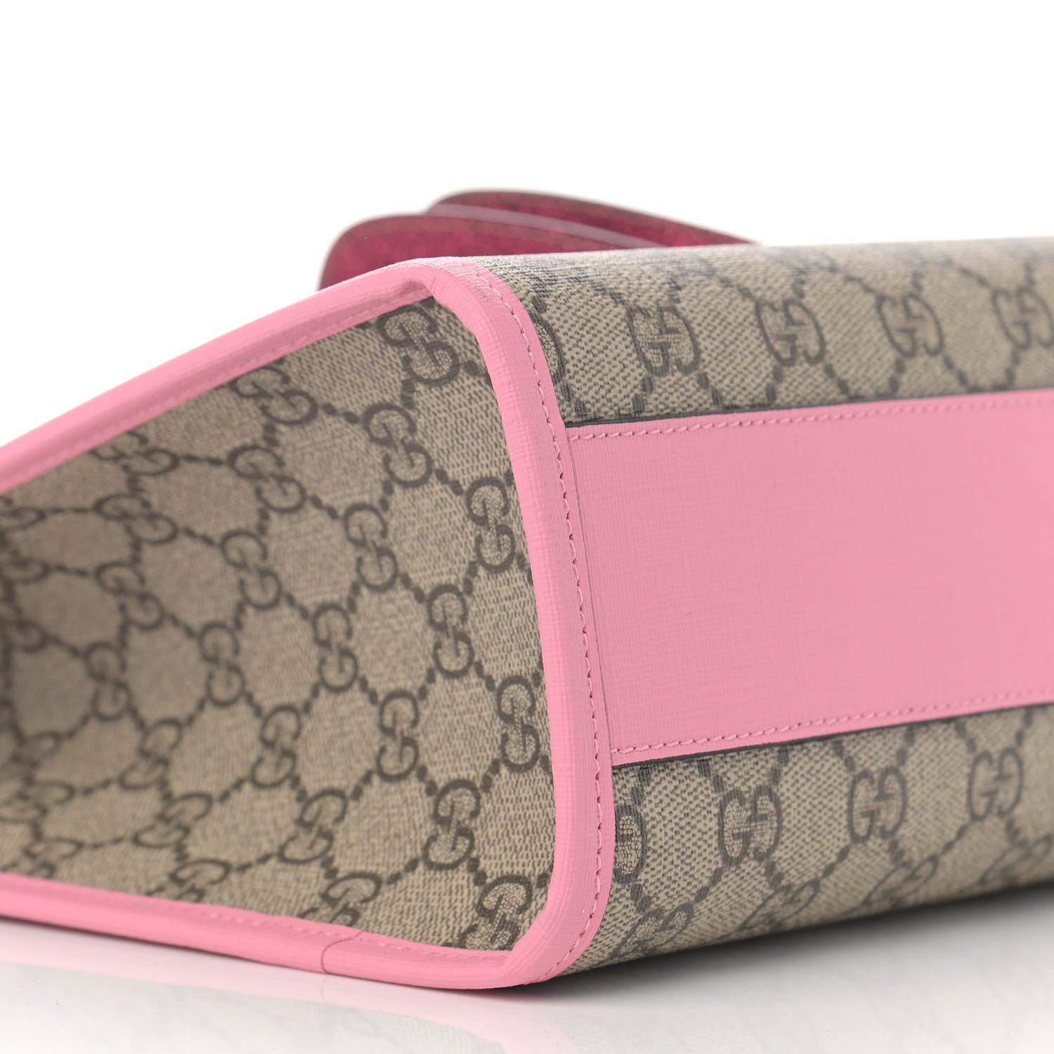 Gucci GG Supreme Monogram 3-D Strawberry Childrens Tote Beige Ebony Lotus Pink Fuxia Emerald 8 of 10