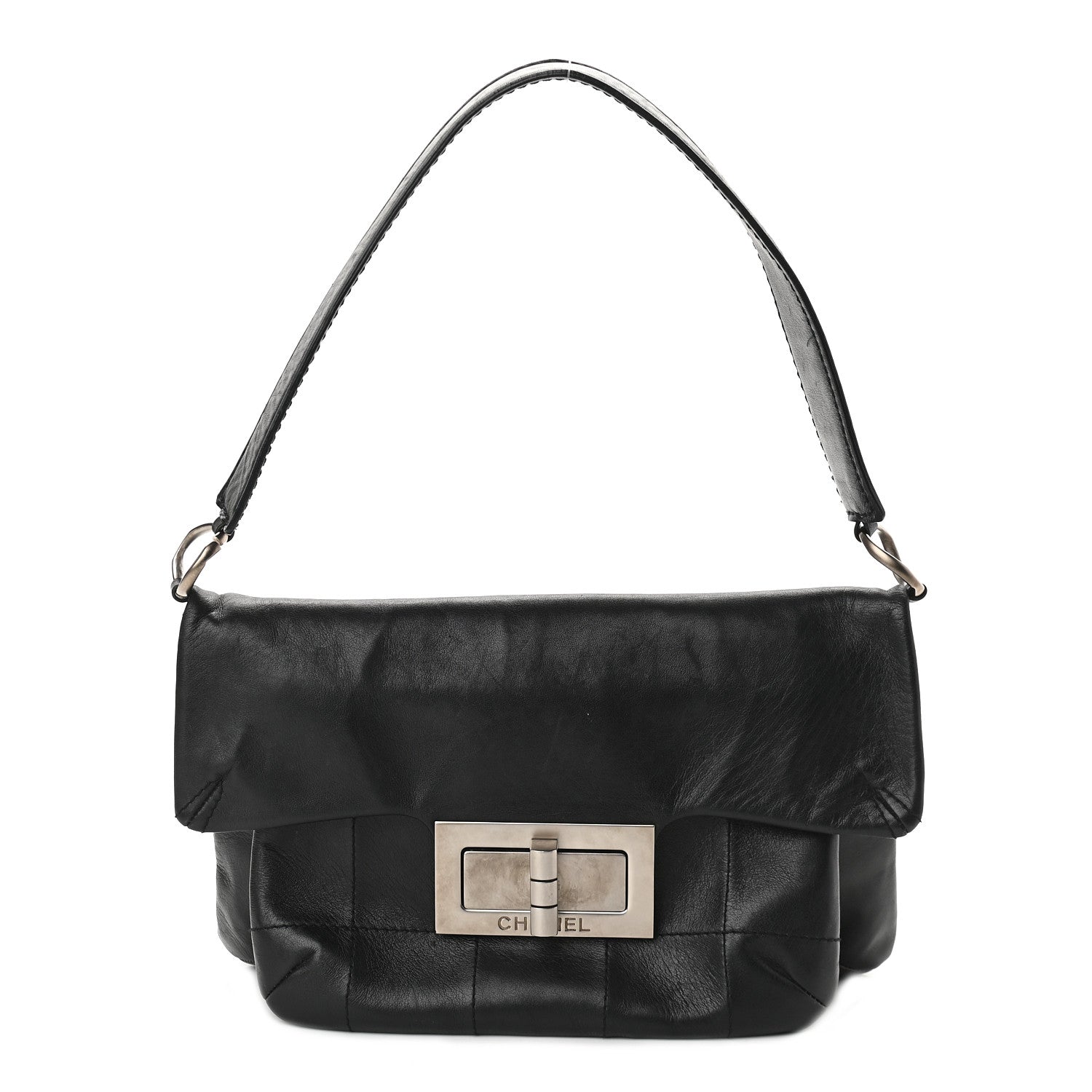 Chanel Lambskin Mademoiselle Chocolate Bar Shoulder Bag Black 1 of 10
