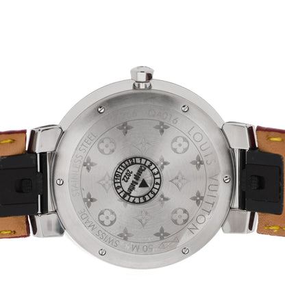 Louis Vuitton Stainless Steel Alligator 39mm Tambour Slim Quartz Watch 4 of 7
