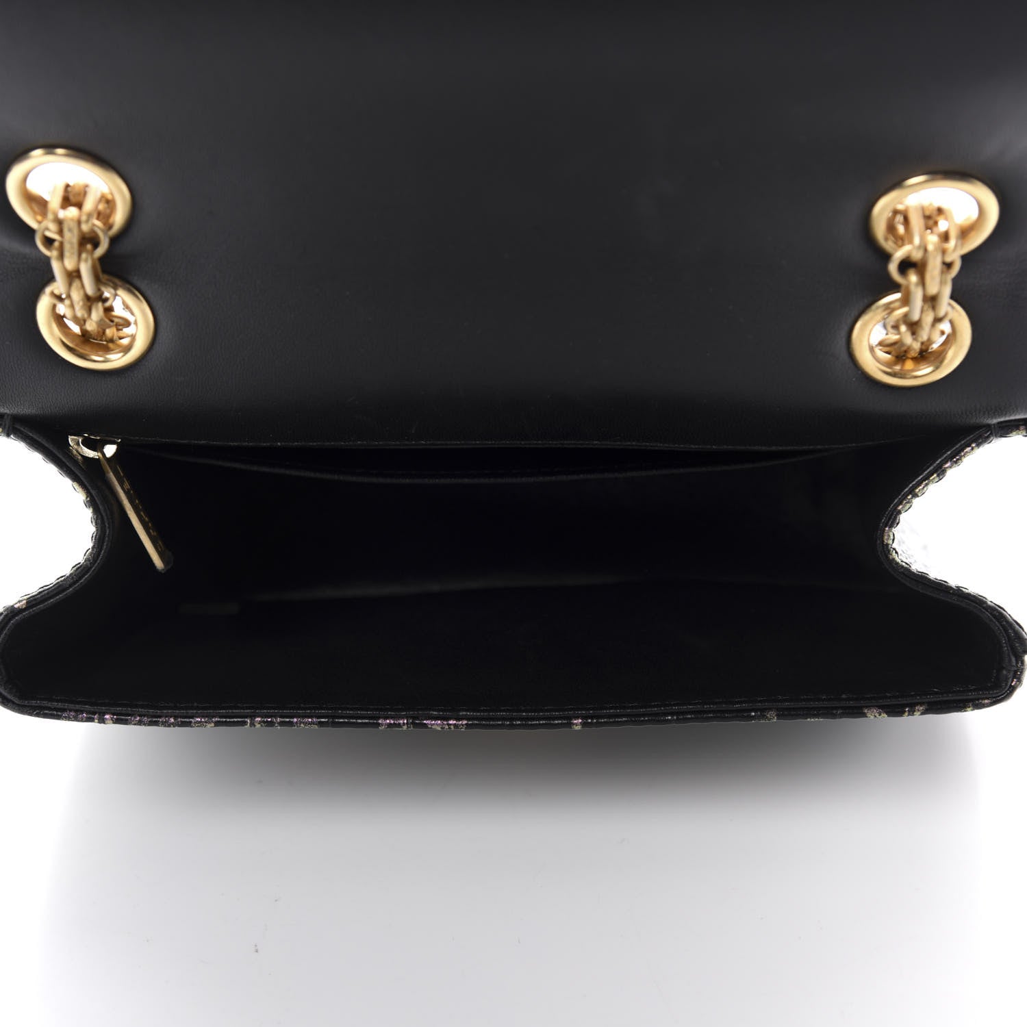 Chanel Calfskin Crocodile Embossed Graffiti 2.55 Mini Cocodile Reissue Flap Black Pink 5 of 11