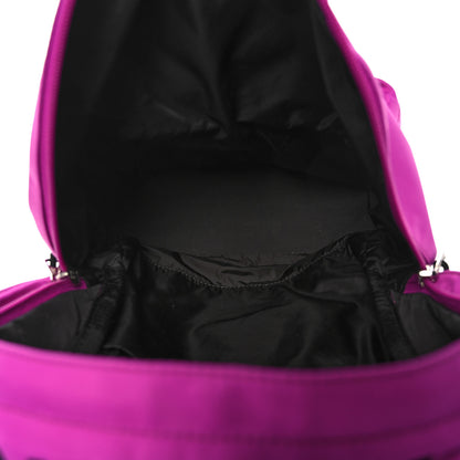 Balenciaga Sport Nylon Logo Embroidered S Wheel Backpack Fuchsia Black 4 of 7