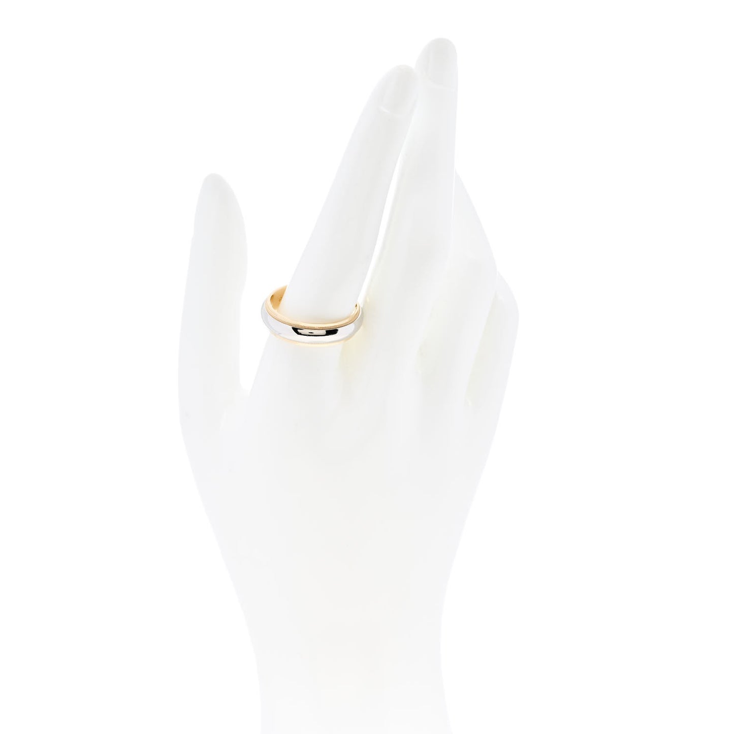 Platinum 18K Yellow Gold 6mm Together Milgrain Wedding Band Ring 65 11
