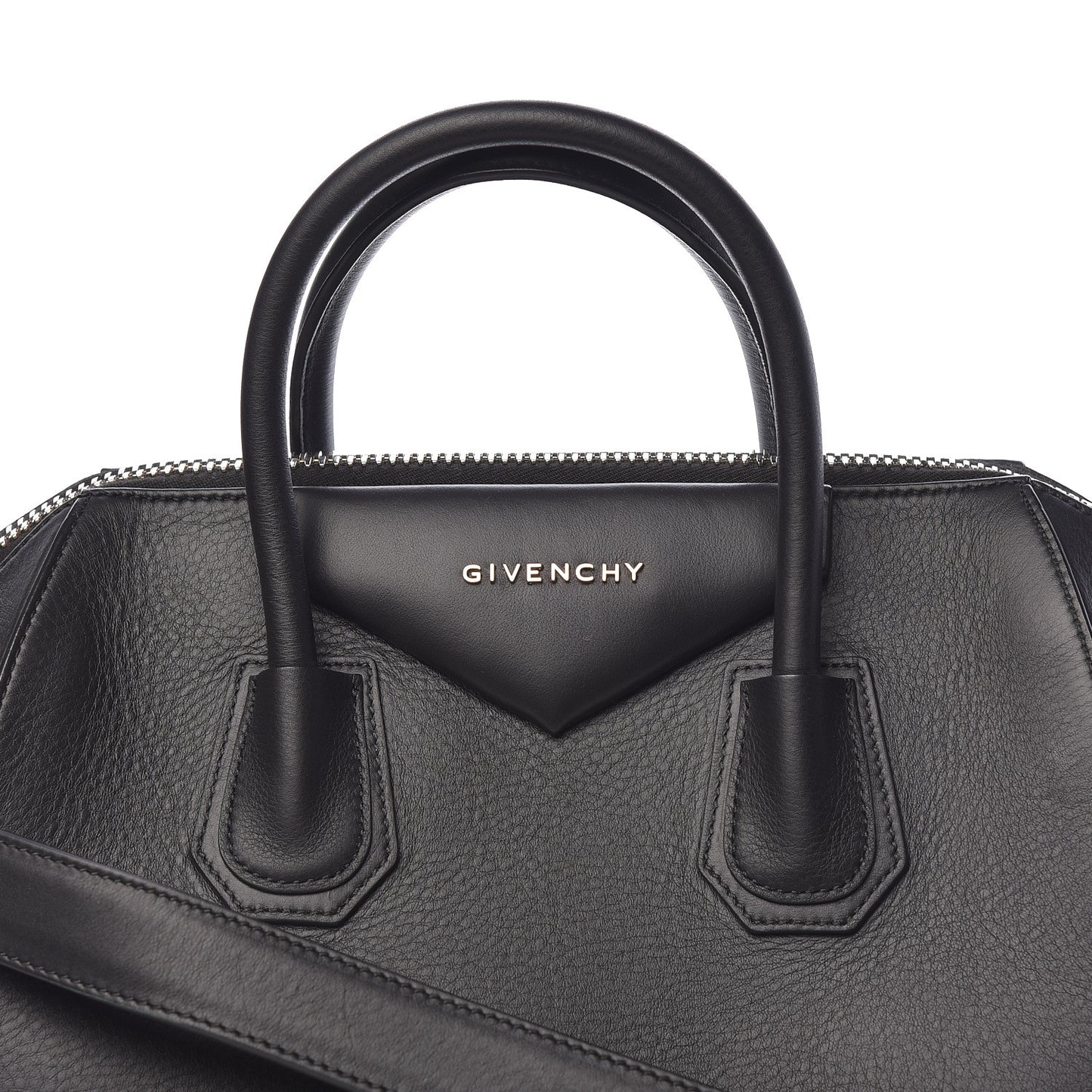 Calfskin Metal Corners Medium Antigona Black