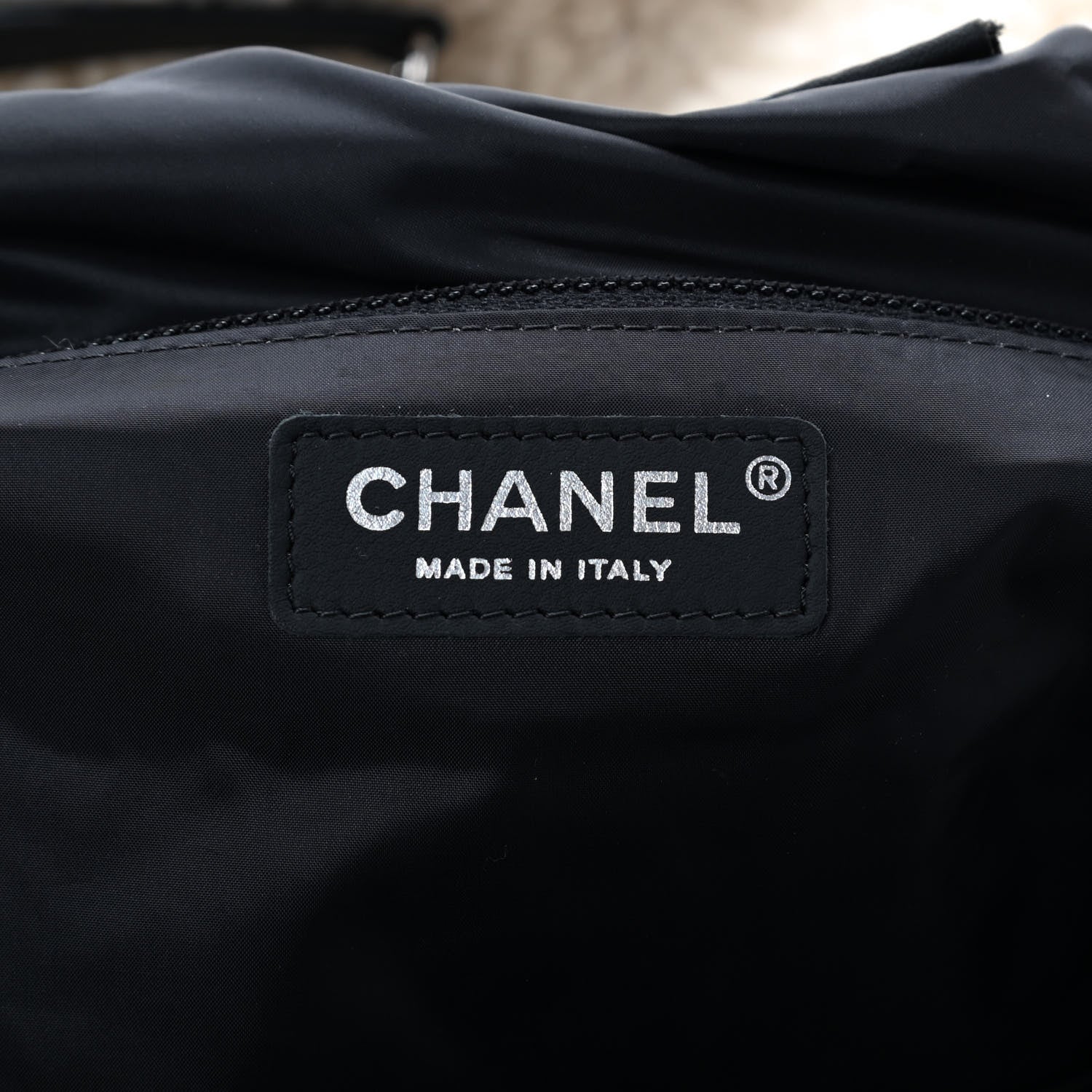 Chanel Wool Nylon Quilted Coco Neige Tote Black Ecru 6 of 10