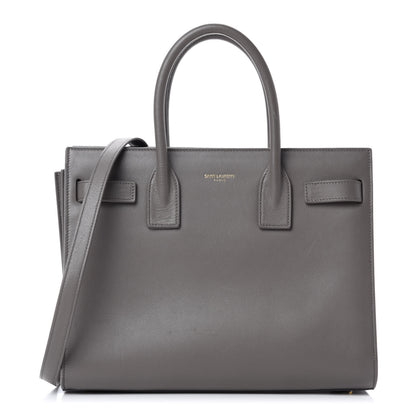 Saint Laurent Grained Calfskin Baby Sac de Jour Fog 1 of 13