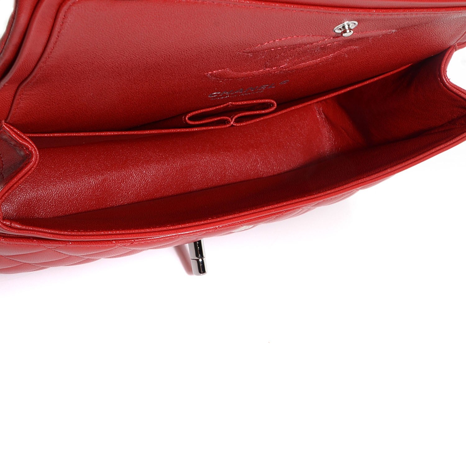 Chanel Lambskin Quilted Medium Double Flap Red 5 of 9