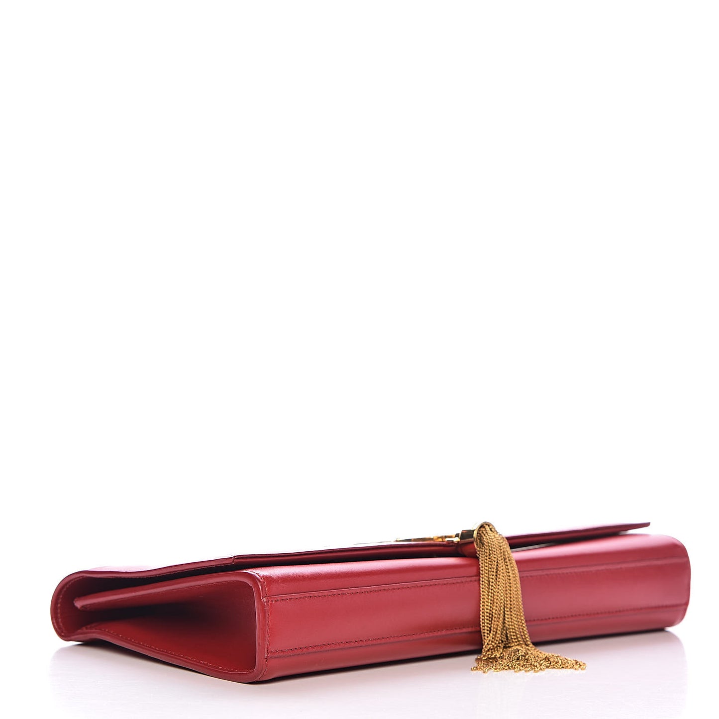 Calfskin Classic Monogram Tassel Clutch Red