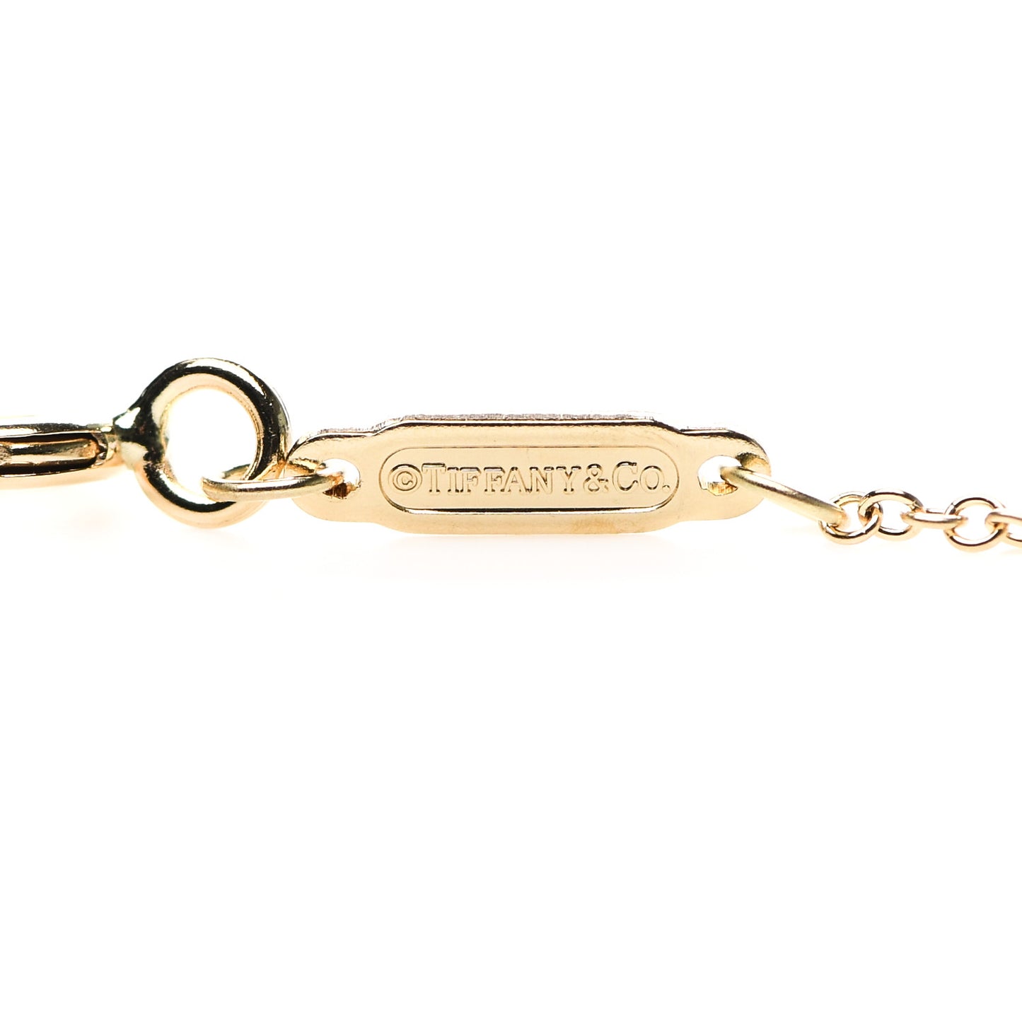 18K Yellow Gold Large T Smile Pendant Necklace
