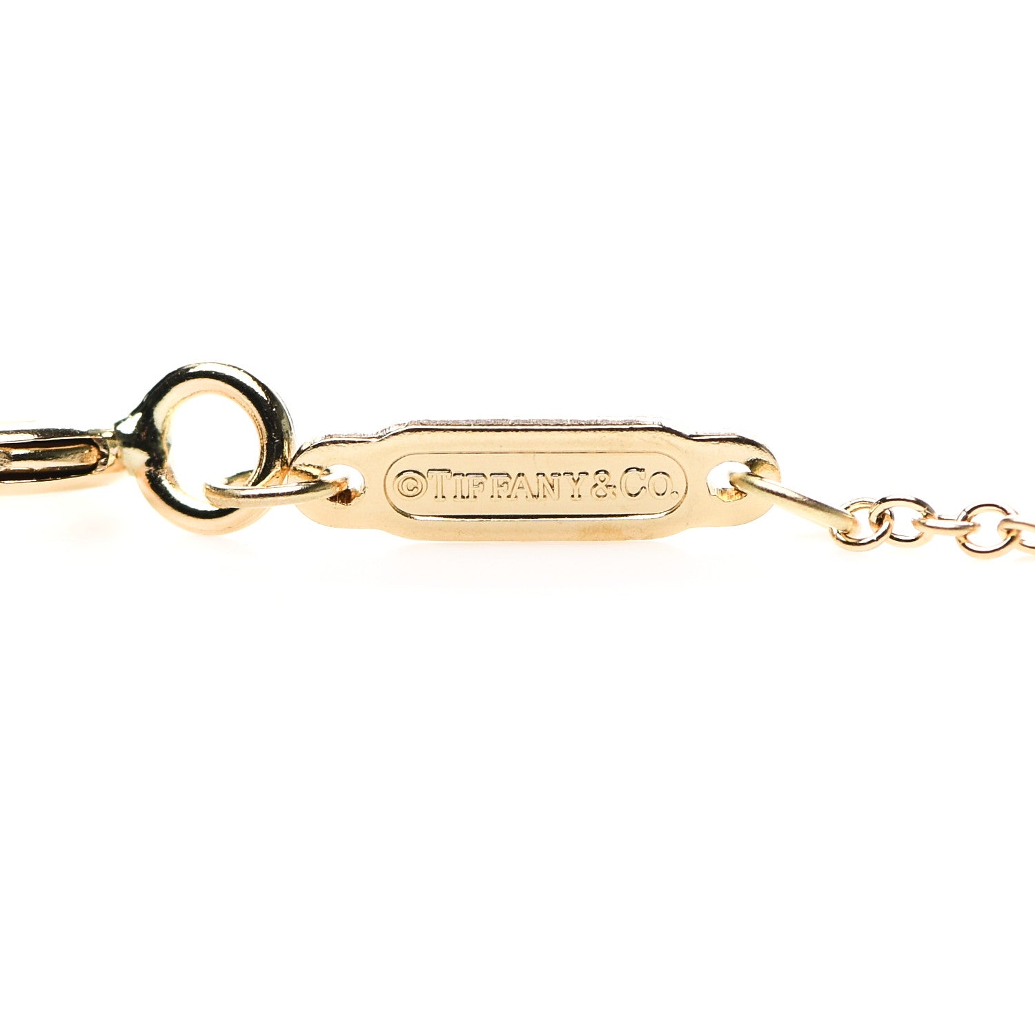 Tiffany 18K Yellow Gold Large T Smile Pendant Necklace 4 of 5