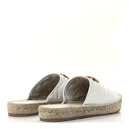 Gucci Nappa Matelasse GG Marmont Espadrille Slippers 38.5 Great White 4 of 13