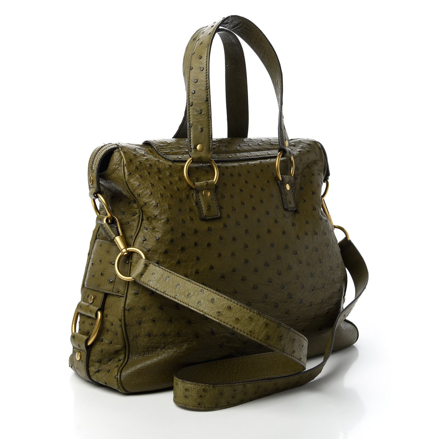 Ostrich Muse Messenger Bag Green
