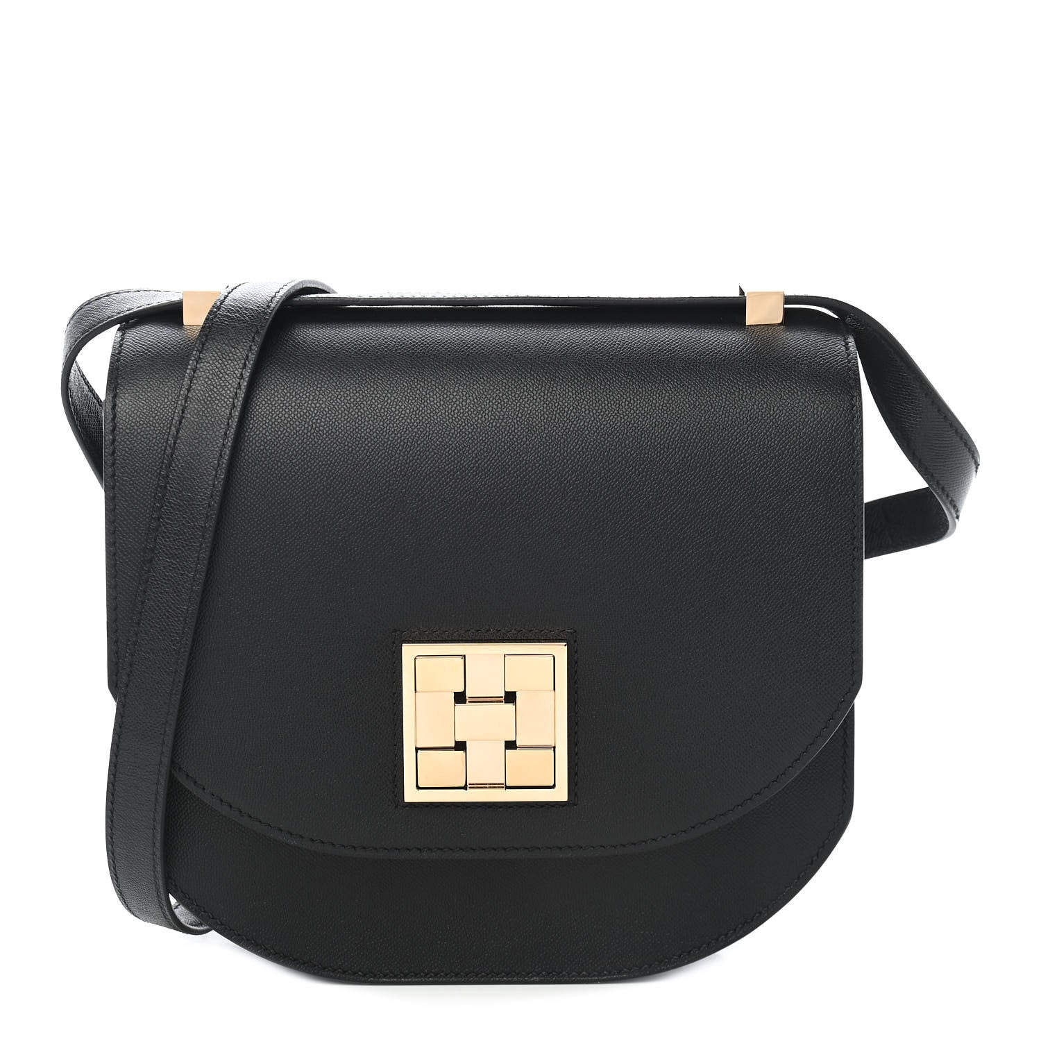 Hermes Grained Monsieur Mosaique Au 24-21 Black 1 of 7