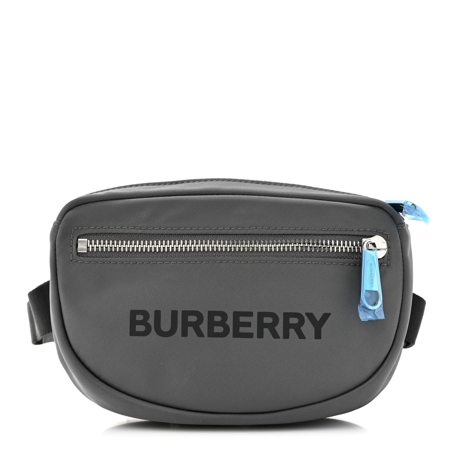 Econyl Logo Print Small Cannon Bum Bag Charcoal Grey
