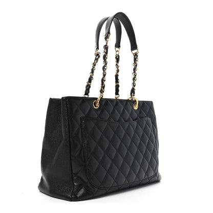 Chanel Caviar Quilted Grand Shopping Tote GST Black 3 of 10