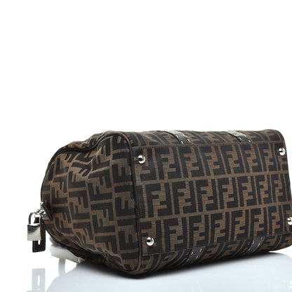 Fendi Zucca Cuoio Romano Selleria Medium Boston Tobacco Moro 7 of 8