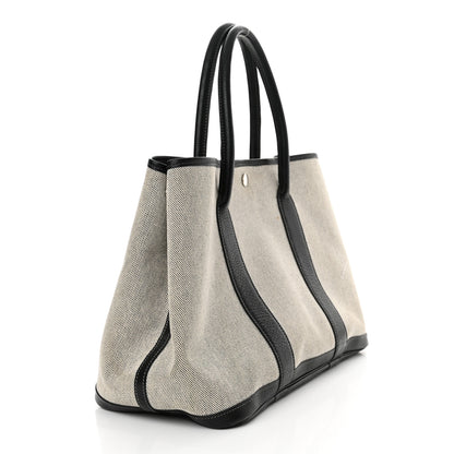 Hermes Toile Buffle Skipper Garden Party 36 MM Tote Black 3 of 16