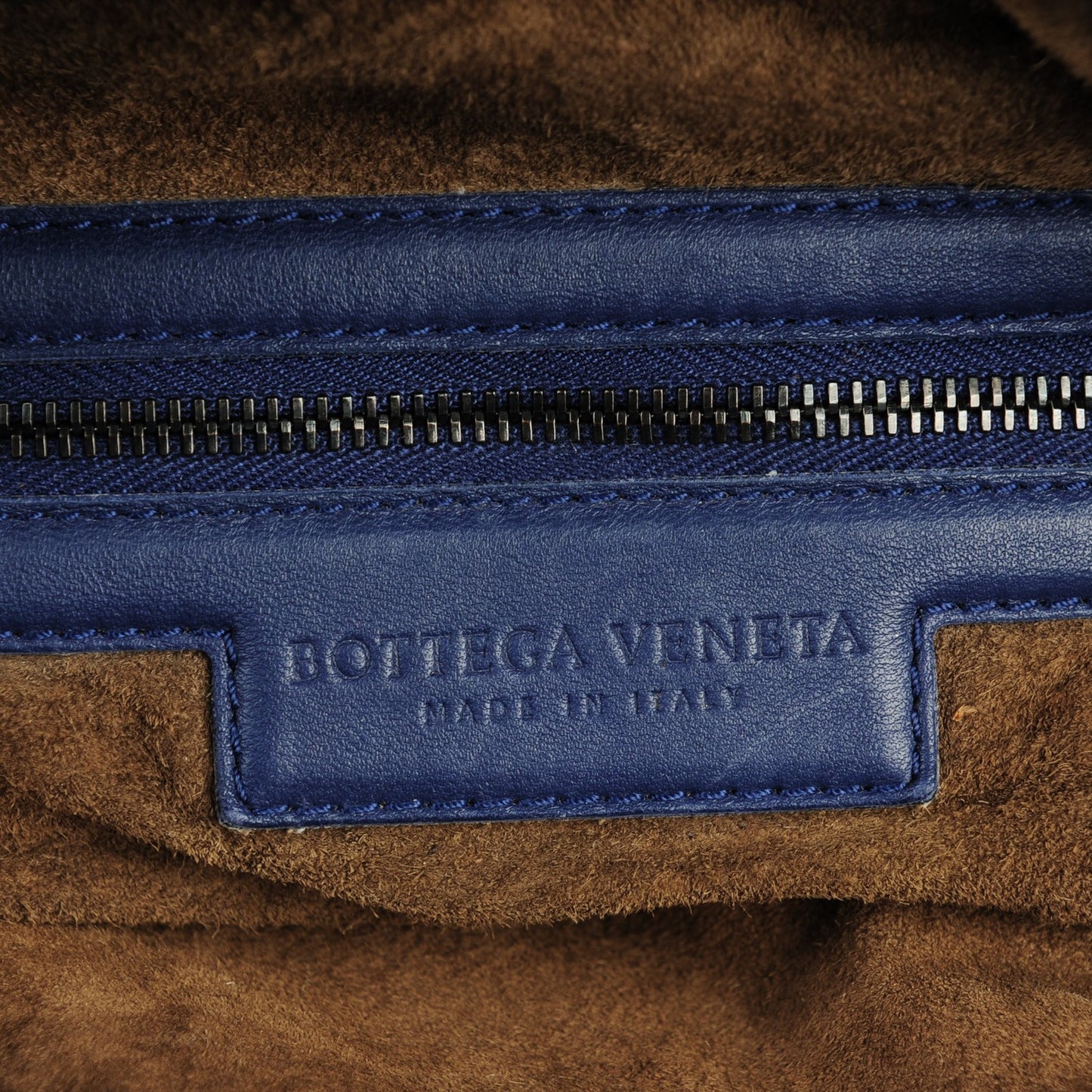 Nappa Intrecciato Large Veneta Hobo Blue
