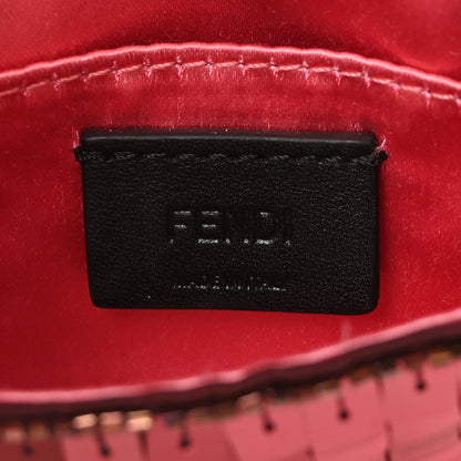 Fendi Sequin Paillettes Shiny Nappa Sex and the City Nano Maxi Buckle Baguette Charm Granata 6 of 11