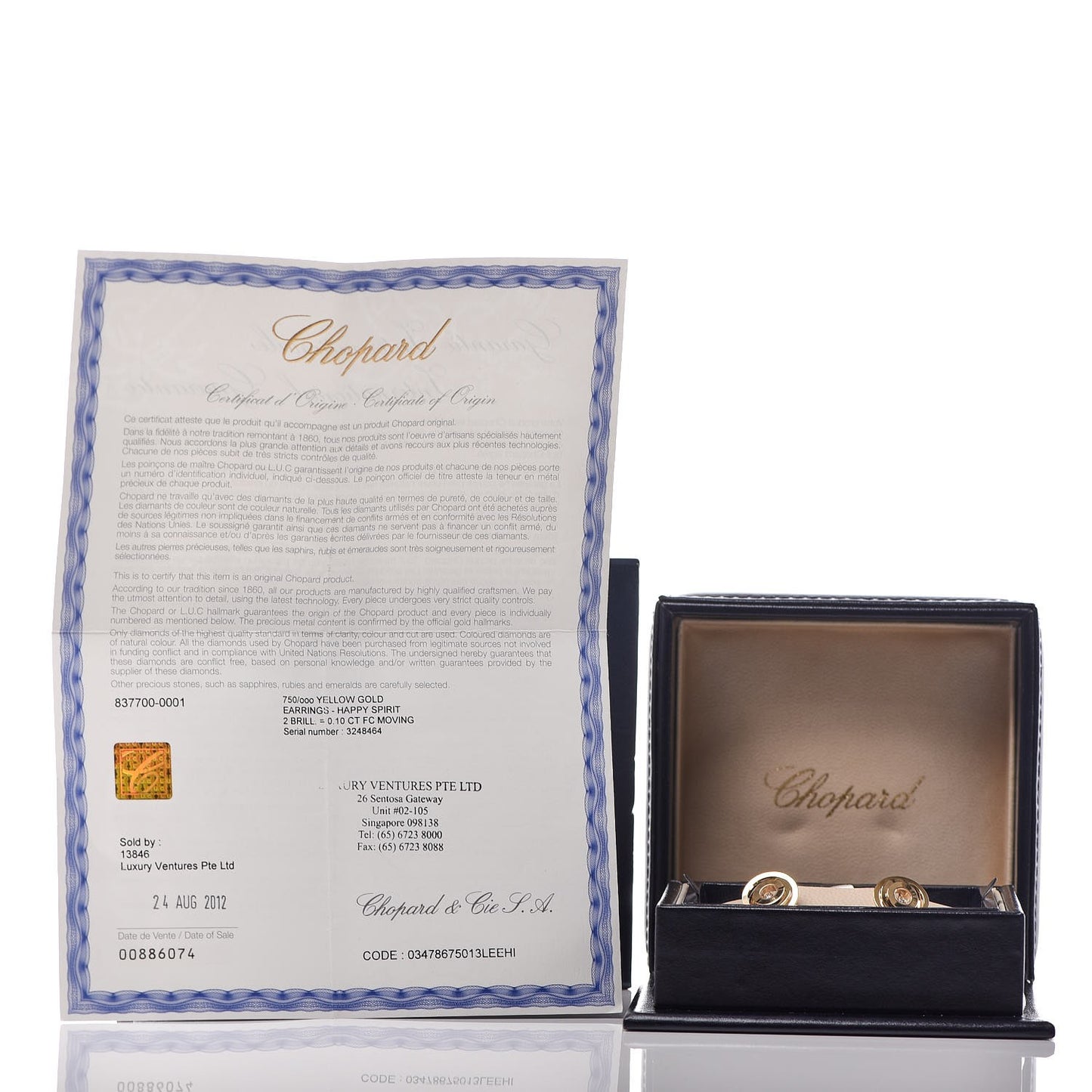 18K Yellow Gold Diamond Happy Spirit Earrings