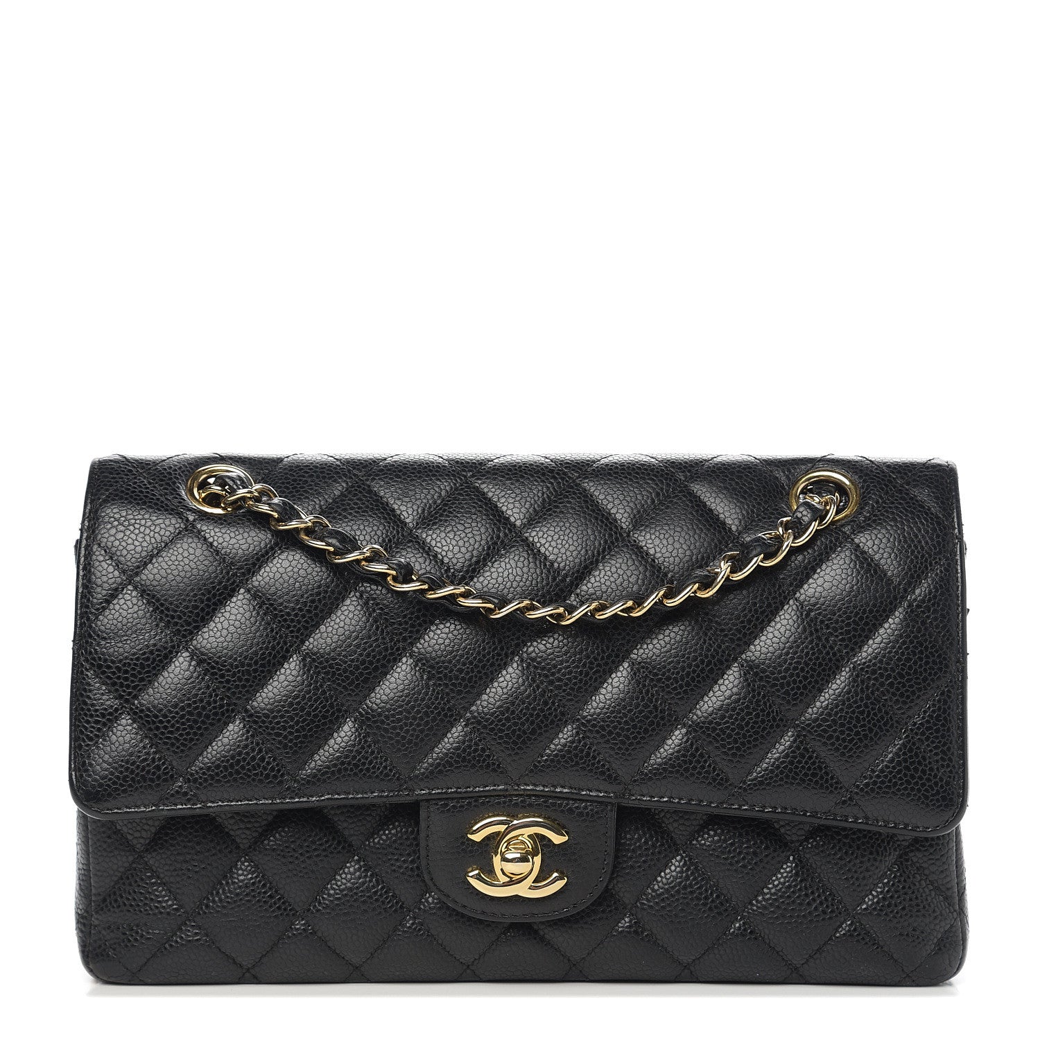 Chanel Caviar Quilted Medium Double Flap Black 1 of 12