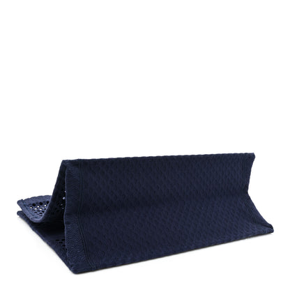Christian Dior Mesh Embroidered Book Tote Navy Blue 4 of 12