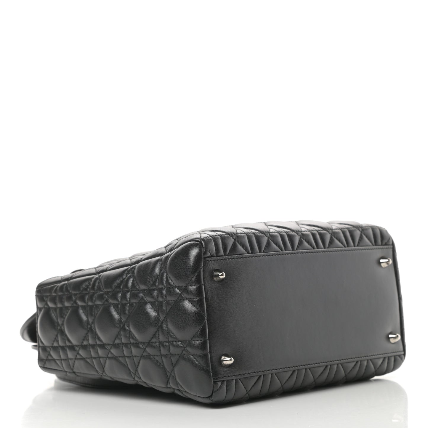 Lambskin Cannage Medium Lady Dior Black