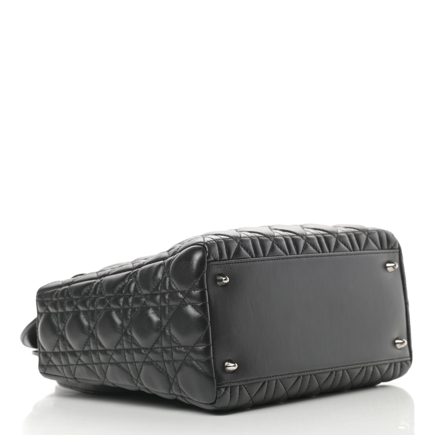 Christian Dior Lambskin Cannage Medium Lady Dior Black 4 of 14