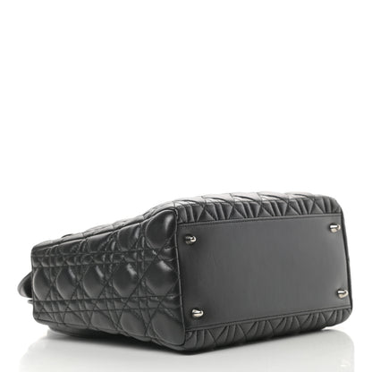 Christian Dior Lambskin Cannage Medium Lady Dior Black 4 of 14