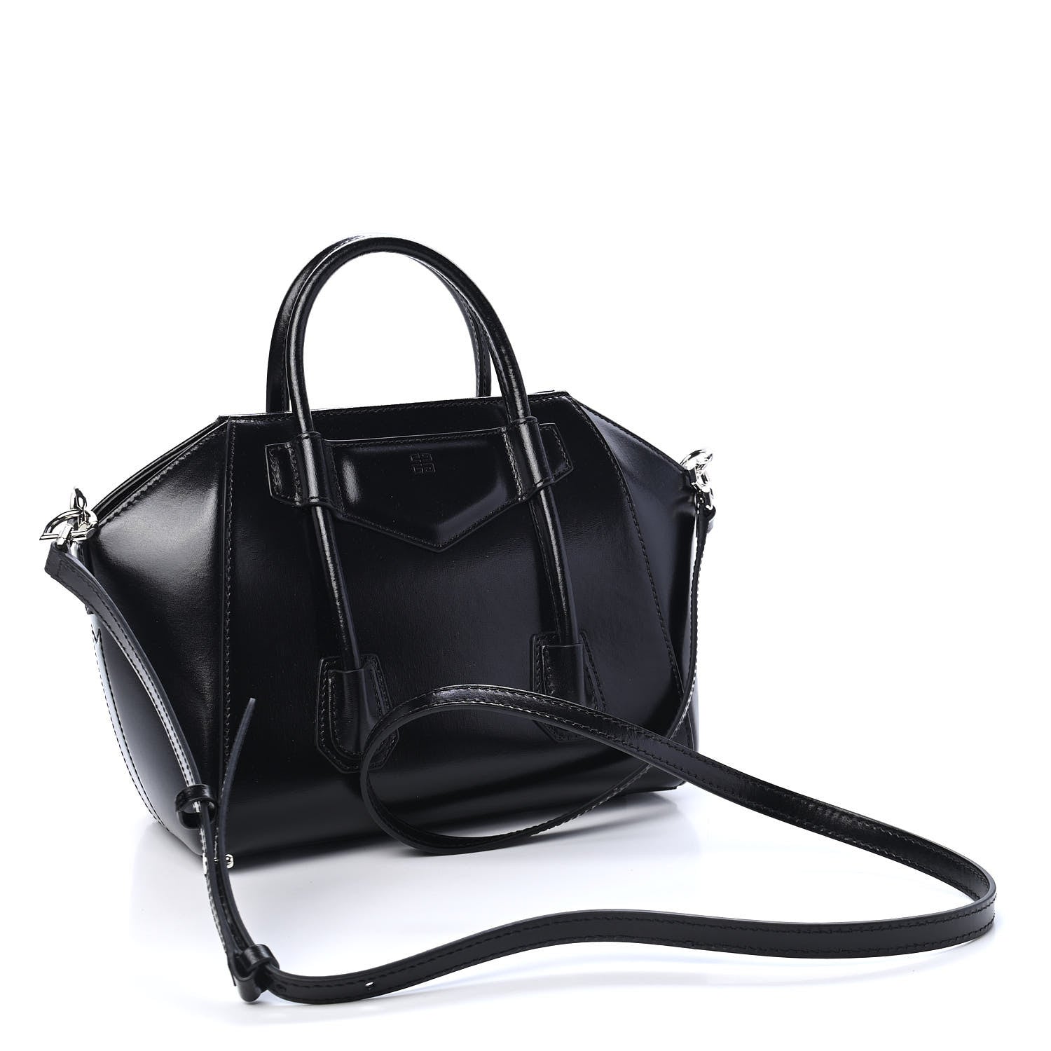 Givenchy Box Calfskin Mini Lock Antigona Shoulder Bag Black 2 of 9
